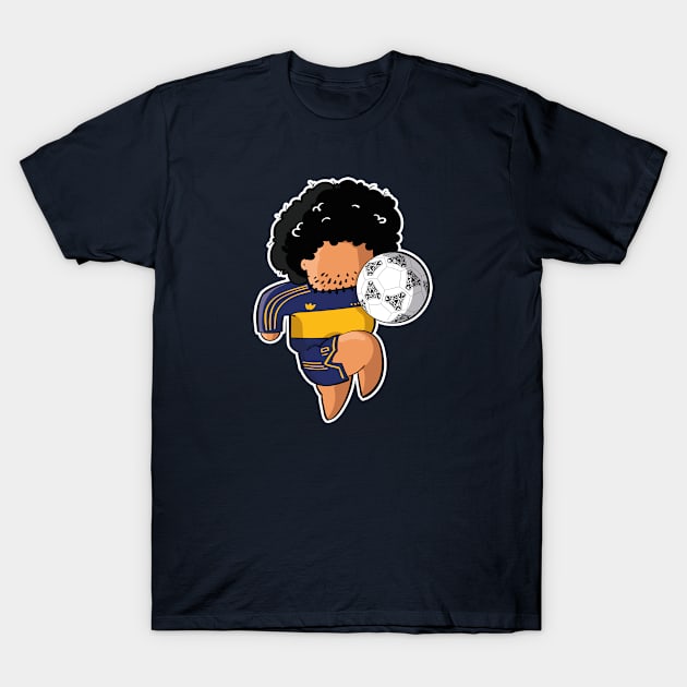 Diego Maradona Boca Juniors 3 T-Shirt by llote